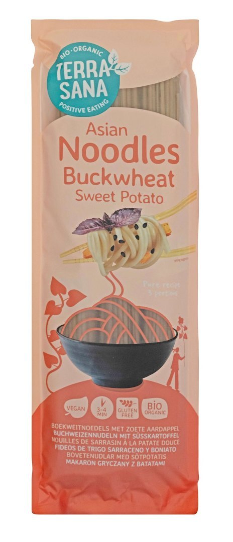 MAKARON (GRYCZANY Z BATATAMI) NOODLE SPAGHETTI BEZGLUTENOWY BIO 250 g - TERRASANA