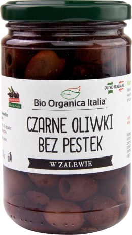 OLIWKI CZARNE BEZ PESTEK W ZALEWIE BIO 280 g (150 g) (SŁOIK) - BIO ORGANICA ITALIA