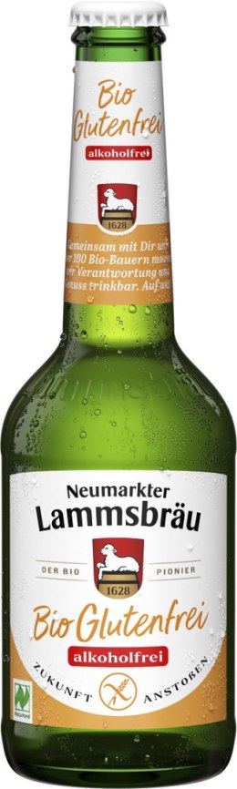 PIWO BEZALKOHOLOWE BEZGLUTENOWE BIO 330 ml - NEUMARKTER LAMMSBRAU