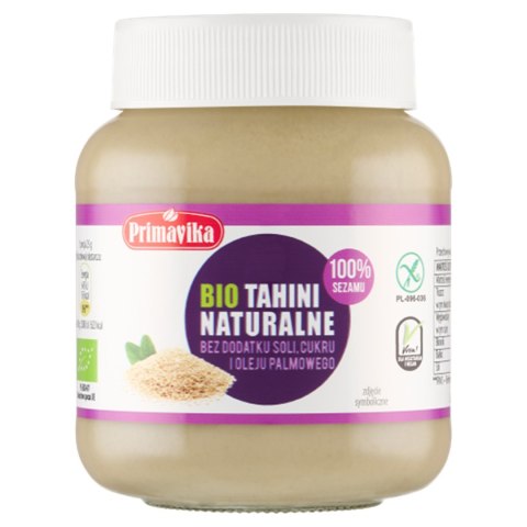 TAHINI (PASTA SEZAMOWA) BEZGLUTENOWE BIO 350 g - PRIMAVIKA