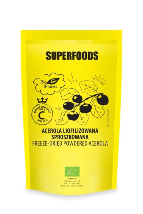 ACEROLA LIOFILIZOWANA SPROSZKOWANA BIO 100 g - BIO PLANET SUPERFOODS