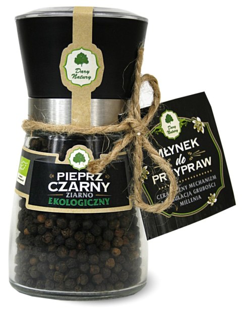 PIEPRZ CZARNY ZIARNISTY W MŁYNKU BIO 90 g - DARY NATURY