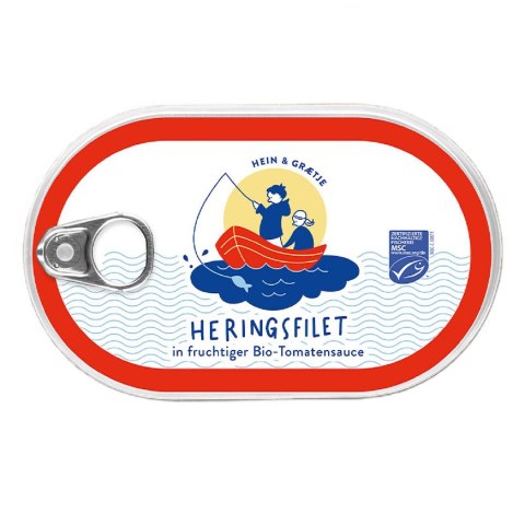 ŚLEDŹ MSC FILETY W BIO SOSIE POMIDOROWYM 200 g (120 g) - HEIN i GRAETJE