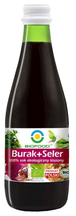 SOK Z BURAKÓW I SELERÓW KISZONYCH NFC BEZGLUTENOWY BIO 300 ml - BIOFOOD