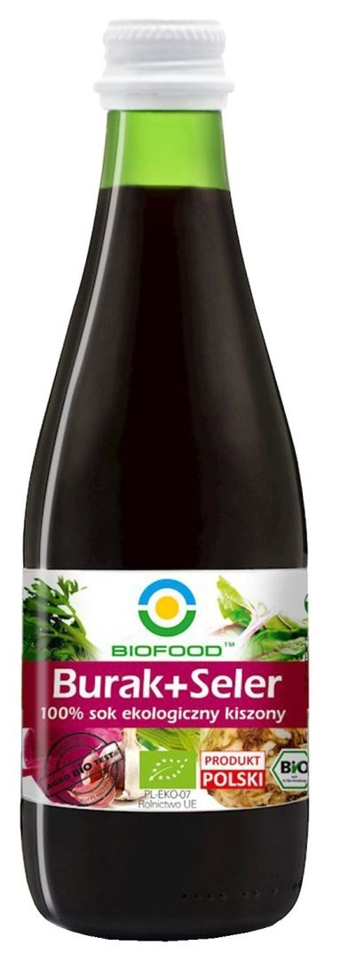 SOK Z BURAKÓW I SELERÓW KISZONYCH NFC BEZGLUTENOWY BIO 300 ml - BIOFOOD