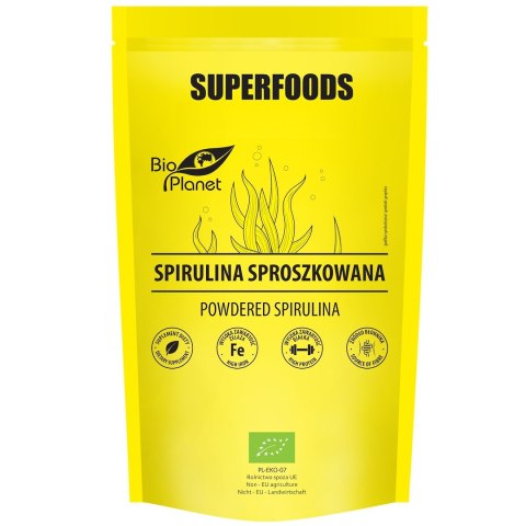 SPIRULINA SPROSZKOWANA BIO 200 g - BIO PLANET SUPERFOODS