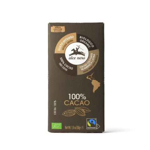 TABLICZKA GORZKA 100 % KAKAO BIO 50 g - ALCE NERO