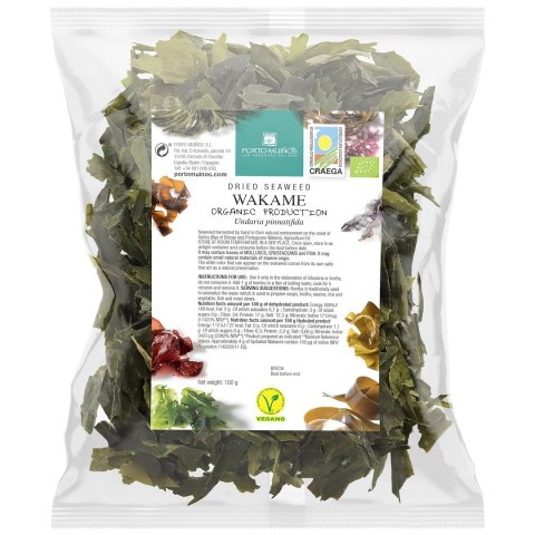 ALGI MORSKIE SUSZONE - WAKAME BIO 100 g - PORTO MUINOS