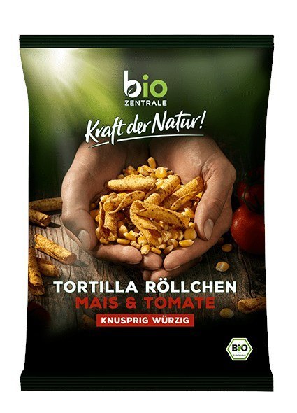CHIPSY TORTILLA RURKA POMIDOROWE BEZGLUTENOWE BIO 125 g - BIO ZENTRALE