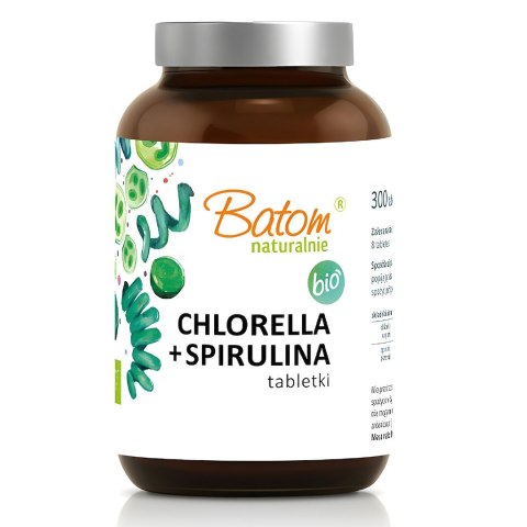 CHLORELLA + SPIRULINA BIO 240 TABLETEK - BATOM