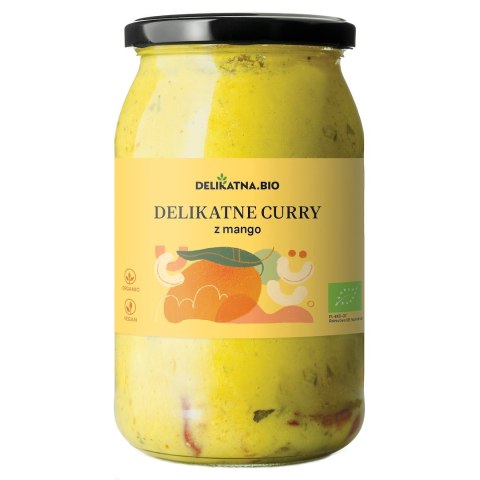 CURRY DELIKATNE Z MANGO I ORZECHAMI NERKOWCA BIO 900 ml - DELIKATNA