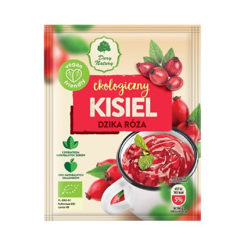 KISIEL INSTANT DZIKA RÓŻA BEZGLUTENOWY BIO 30 g - DARY NATURY