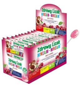 LIZAK O SMAKU MUSUJĄCEJ WIŚNI NA ODPORNOŚĆ BEZ CUKRU BEZGLUTENOWY 6 g - ZDROWY LIZAK (MNIAM MNIAM)