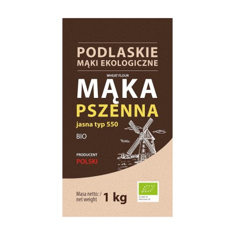 MĄKA PSZENNA JASNA TYP 550 BIO 1 kg - BIO LIFE (MĄKI PODLASKIE)