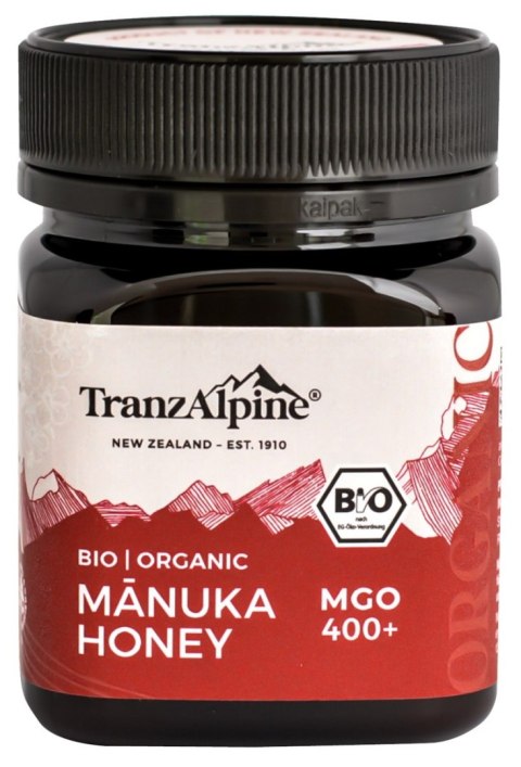 MIÓD MANUKA MGO 400+ BIO 250 g - TRANZALPINE