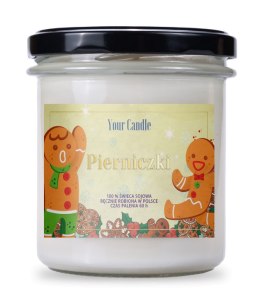 ŚWIECA SOJOWA ZAPACHOWA W SZKLE PIERNICZKI 300 ml - YOUR CANDLE (PRODUKT SEZONOWY)