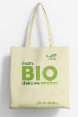TORBA BAWEŁNIANA Z DNEM I BOKAMI Z LOGO BIO PLANET