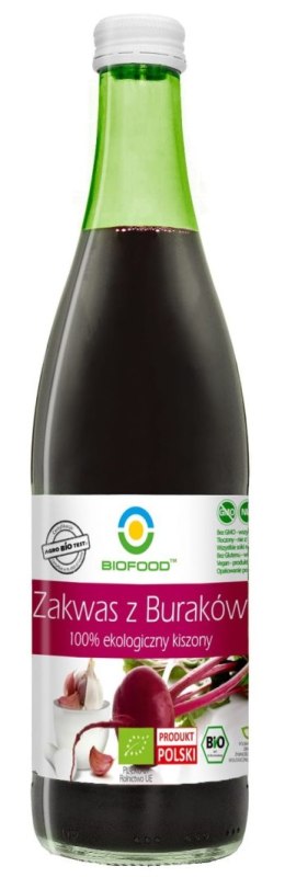 ZAKWAS Z BURAKÓW KISZONYCH BEZGLUTENOWY BIO 500 ml - BIOFOOD
