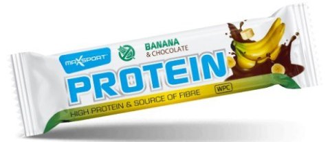 BATON PROTEINOWY BANANOWY W CZEKOLADZIE MLECZNEJ BEZGLUTENOWY 50 g - MAXSPORT