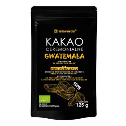 KAKAO CEREMONIALNE - TABLICZKA GORZKA 100 % KAKAO BIO 125 g - ISLAVERDE (SEGURA)