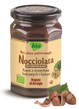 KREM WEGAŃSKI Z ORZECHÓW LASKOWYCH I KAKAO BEZGLUTENOWY BIO 250 g - RIGONI DI ASIAGO (NOCCIOLATA)