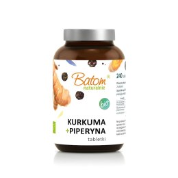 KURKUMA + PIPERYNA BIO 240 TABLETEK - BATOM