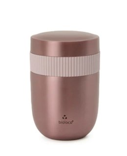 LUNCHPOT TERMICZNY DWUCZĘŚCIOWY RÓŻOWE ZŁOTO 420 ml + 200 ml - CHIC-MIC