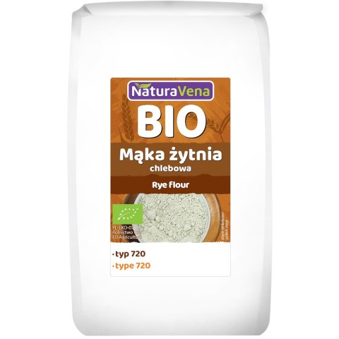 MĄKA ŻYTNIA CHLEBOWA TYP 720 BIO 1 kg - NATURAVENA