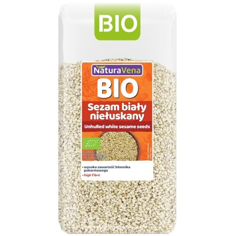 SEZAM BIAŁY NIEŁUSKANY BIO 250 g - NATURAVENA