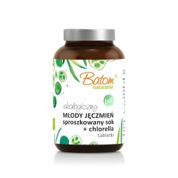 SOK Z MŁODEGO JĘCZMIENIA SPROSZKOWANY + CHLORELLA BIO 240 TABLETEK - BATOM