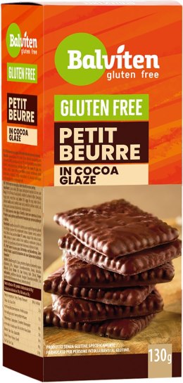 HERBATNIKI MAŚLANE PETIT BEURRE W POLEWIE KAKAOWEJ BEZGLUTENOWE 130 g - BALVITEN