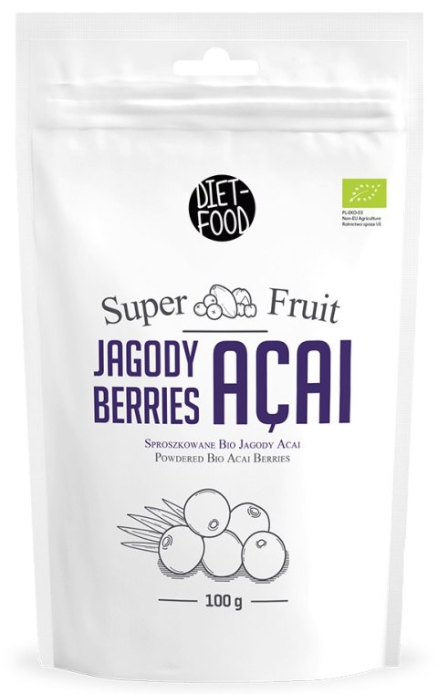 JAGODY ACAI SPROSZKOWANE BIO 100 g - DIET-FOOD