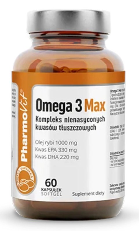 OMEGA-3 MAX BEZGLUTENOWE 60 KAPSUŁEK - PHARMOVIT (CLEAN LABEL)