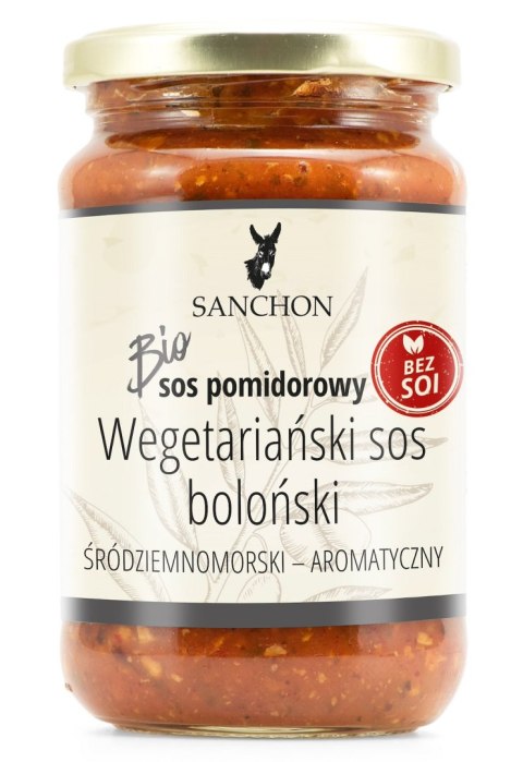 SOS WEGAŃSKI BOLOGNESE BEZGLUTENOWY BIO 330 ml - SANCHON