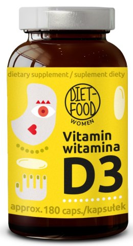 WITAMINA D3 50 µg (2000 j.m) 180 KAPSUŁEK - DIET-FOOD