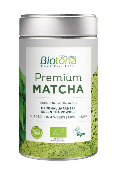 HERBATA ZIELONA MATCHA JAPOŃSKA PREMIUM BIO 80 g - BIOTONA