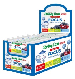 LIZAK O SMAKU WIŚNIA - JAGODA NA KONCENTRACJĘ BEZ CUKRU BEZGLUTENOWY 6 g - ZDROWY LIZAK (MNIAM MNIAM)