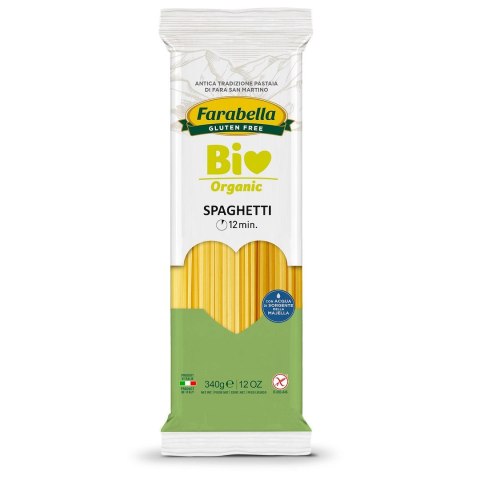 MAKARON (KUKURYDZIANO - RYŻOWY) SPAGHETTI BEZGLUTENOWY BIO 340 g - FARABELLA