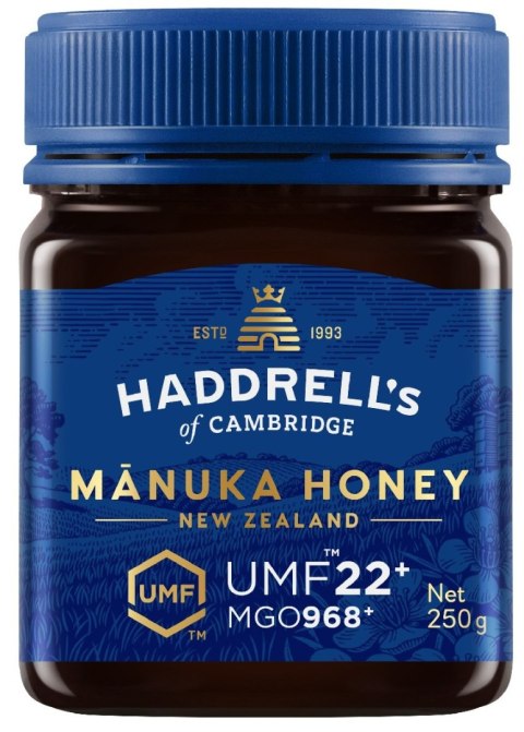 MIÓD MANUKA MGO 968+ UMF 22+ 250 g - HADDRELL'S OF CAMBRIDGE