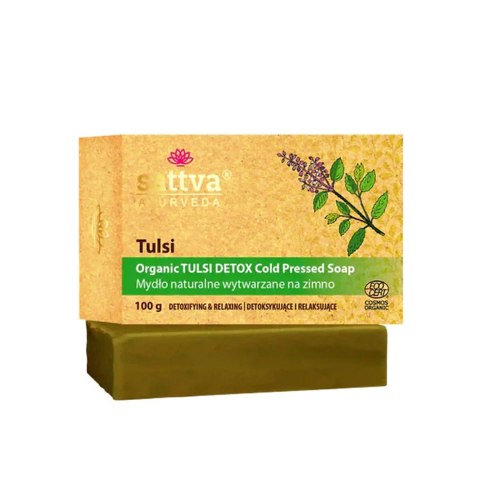 MYDŁO NATURALNE TULSI ECO 100 g - SATTVA (AYURVEDA)