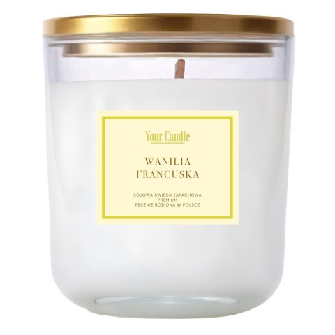 ŚWIECA SOJOWA ZAPACHOWA WANILIA FRANCUSKA 180 ml - YOUR CANDLE