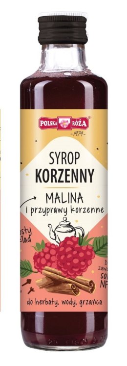 SYROP KORZENNY Z MALINAMI 250 ml - POLSKA RÓŻA