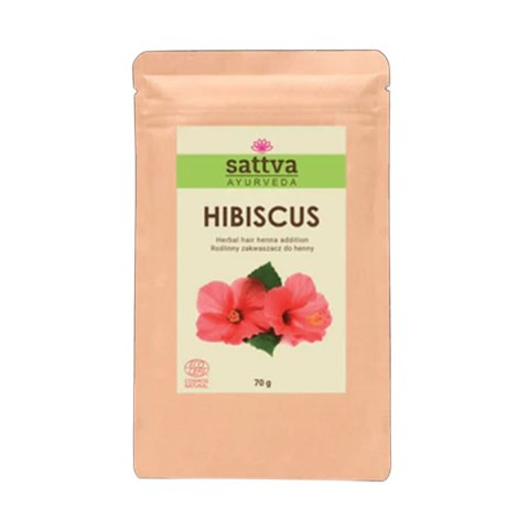 ZAKWASZACZ ROŚLINNY DO HENNY HIBISKUS ECO 70 g - SATTVA (AYURVEDA)